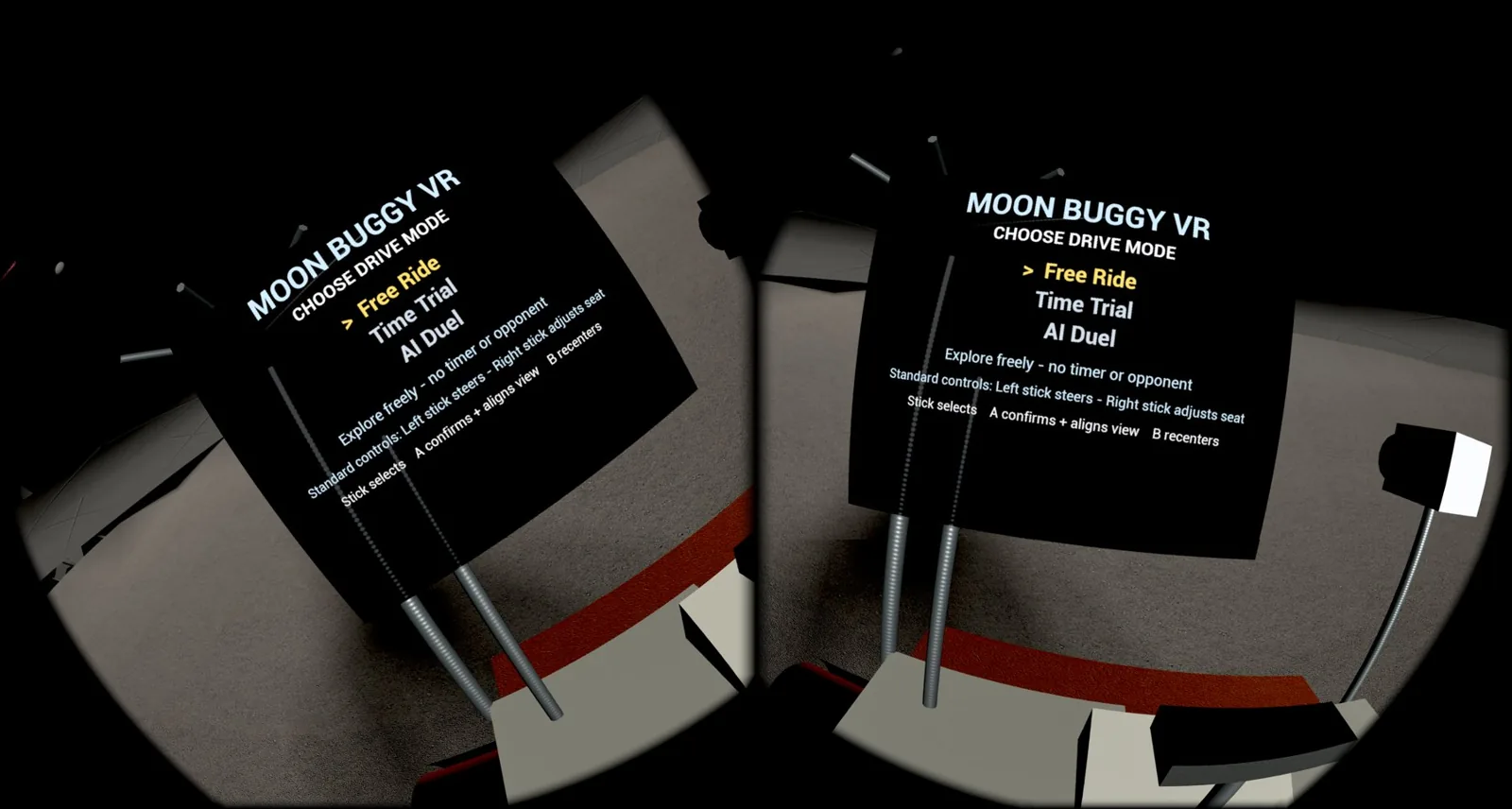 Screenshot from Moon Buggy VR